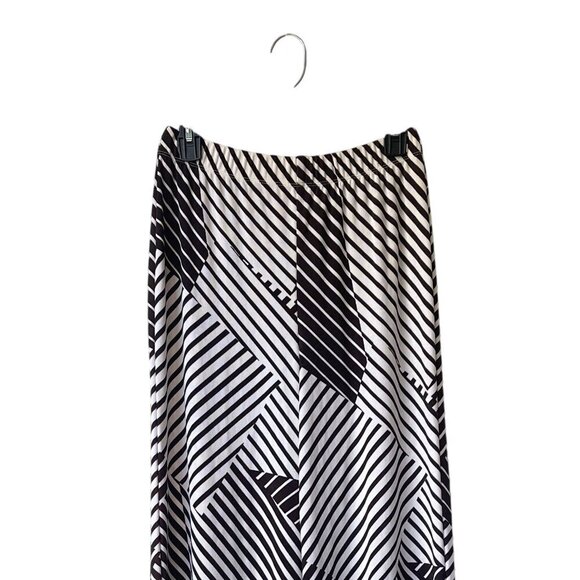 Travelers Chico's Wide Leg Pants Small NWT Stripe Palazzo Boho Ren Faire Pull On - Picture 5 of 15